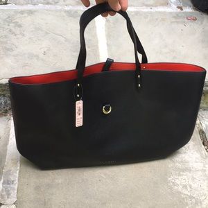 Victoria’s Secret large black tote | red interior